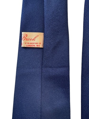 Alec Brook Vintage Tie Boys Blue Short Classic Embroidered Crest Harold Wilson - Picture 10 of 15