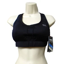 TYR ALL ELEMENTS WOMEN’S HIGH IMPACT SPORT BRA, BLACK, SIZE S