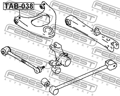 TAB-038 FEBEST Control Arm-/Trailing Arm Bush for TOYOTA