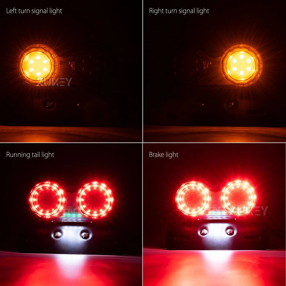 For Yamaha V Star 250 650 950 1100 Motorcycle Turn Signal LED Tail Brake Light, Foto 3 de 4