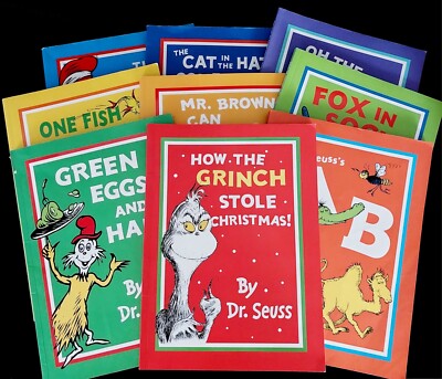 Dr Seuss Big Book Bundle X 9 Books Includes How The Grinch Stole Christmas! 