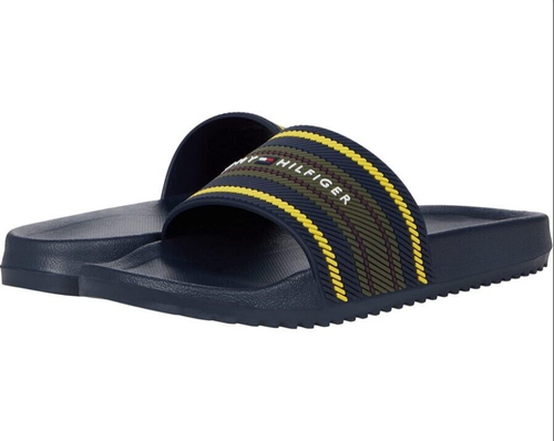 Tommy Hilfiger Men's Reel Slide Sandals Size 11 $45 Dark Green | eBay