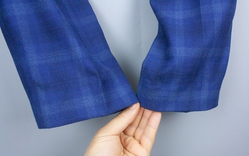 Ted Baker London Mens Trousers Pants Check Blue Size 36L x 29 Wool Blend - Picture 14 of 17