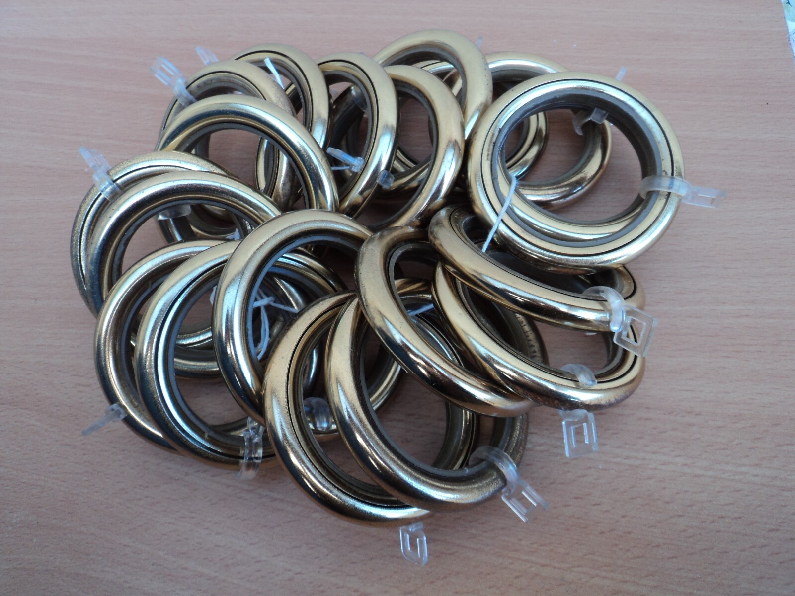 Lot De 20 50 Mm Anneaux Rideaux Avec Pince Avec Crochets Pour Rideaux En Plastique,Métal Anneaux Pour Tringle à Rideaux - Maison