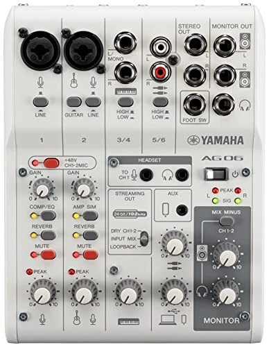 Yamaha AG06 6-Channel Digital Mixer White - Image 2 of 4