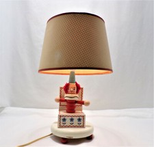 Vintage 1960's JACK in the BOX Children's Nursery Tabletop Wooden CLOWN LAMP