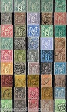 Timbres 1876 à 1899. N°61 au N°111.  Sages, Blancs...