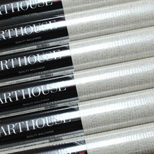 6 Rolls Beige Brown Almond  Wallpaper White Stripe Textured Paste Wall Bedroom