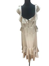 Show Me Your Mumu Dress Women’s 1X Cream Ruffle Layered Formal