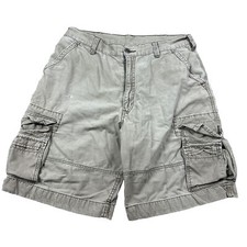 Vtg Y2K Levi's Cargo Shorts Flap Pockets Faded Brown Baggy Skater Mens 36