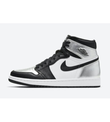 Nike Air Jordan 1 Retro High OG Silver Toe Sizes CD0461-001 Black
