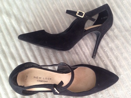NEW LOOK BLACK FAUX SUEDE STILETTO 