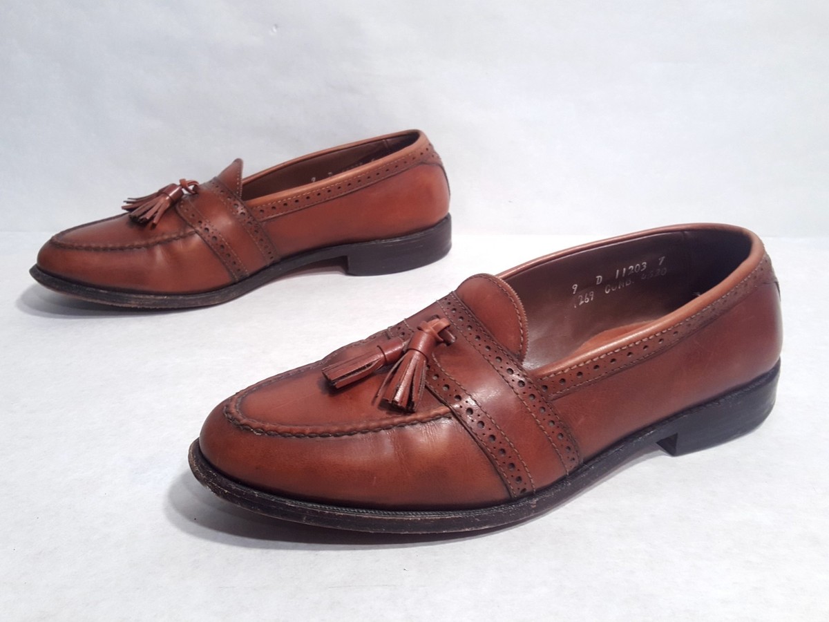 Allen Edmonds Harvard Brown Leather Tassel Brogue Loafers 