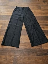 Adrianna Papell Evening Essential Womens Pants 10 Black Wide Leg Palazzo Dressy