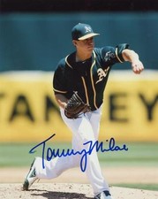 TOMMY MILONE OAKLAND A'S SIGNED AUTOGRAPHED 8X10 PHOTO W/COA
