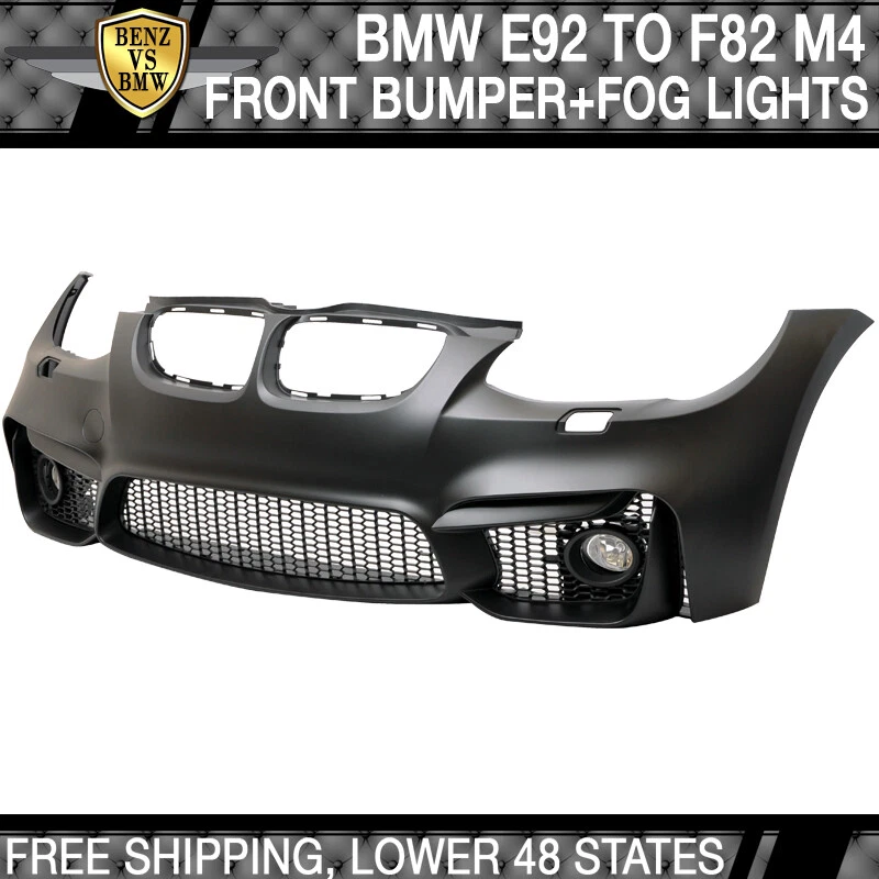 Ajuste 11 12 13 BMW E92 LCI M4 conversión parachoques delantero y luz antiniebla cubierta PP Foto 4 de 4