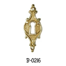Keyhole Cover Antique Victorian Style - Cast Brass Key Hole Cover Escutcheon