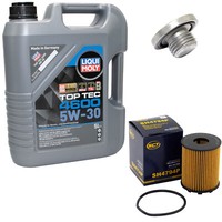 MotoröL Set 5W-30 5 Liter + ÖLfilter SH 4794 P + Schraube FüR Ford KA Opel Corsa