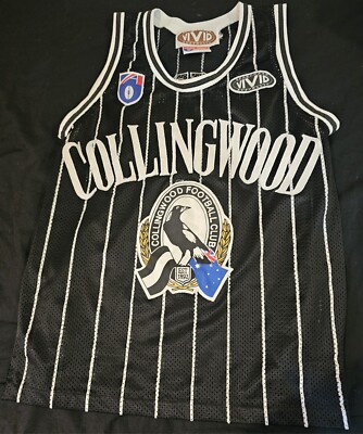 Collingwood Magpies Vivid Vintage 90s Jersey Mens Size S ,RARE see Description 