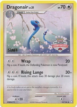 Dragonair 52/146 League & Championship Cards