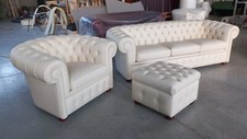 DIVANO CHESTER 2P/3P/POLTRONA RIVESTIMENTO IN EXTRA PELLE VARIE COLORAZIONI*