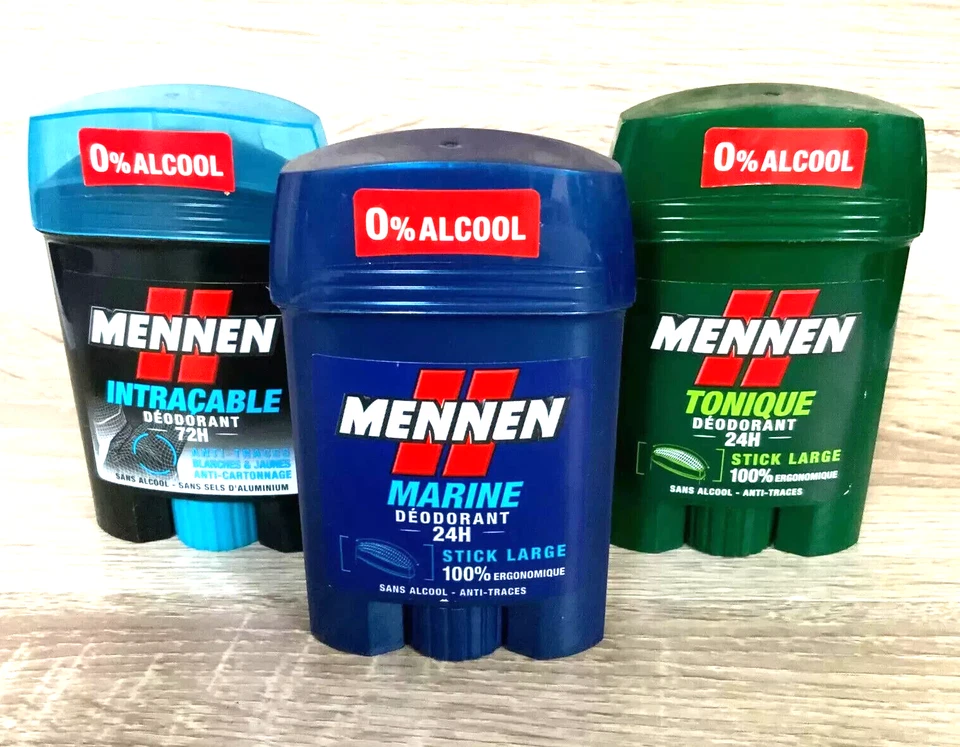 MENNEN Déodorant Homme Stick Tonique + Marine + Intracable Lot 3 X 50ml - Photo 1/1