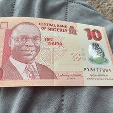Nigeria 10 Naira Banknote Polymer Paper Money CBN Currency 2022