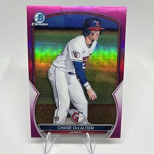 2023 Bowman Chrome Prospects Fuchsia Refractor /199 Chase Delauter #BCP-103