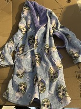 OFFICIAL DISNEY  FROZEN 2  DRAWSTRING FLEECE ROBE - ELSA - GIRLS SIZE 8