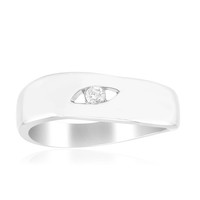 Cavill Silberring Damen 925 Rhodiniert Mit I1 G Diamant 0,032Ct Brillant-