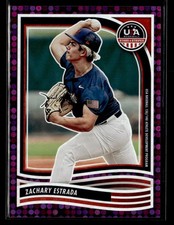 2024 Panini Stars & Stripes USA Baseball #113 Zachary Estrada Purple #/99 card