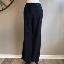 Calvin Klein Women’s Dress Pants Black Wide Leg Size 6 EUC