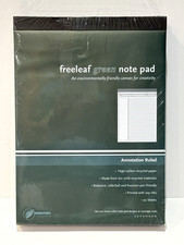 LEVENGER Lot of 5 Freeleaf Green Note Pads Annotation Ruled 11"x8.5"