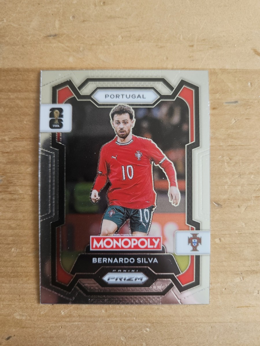 2026 PANINI PRIZM MONOPOLY WORLD CUP BERNARDO SILVA SILVER PRIZM