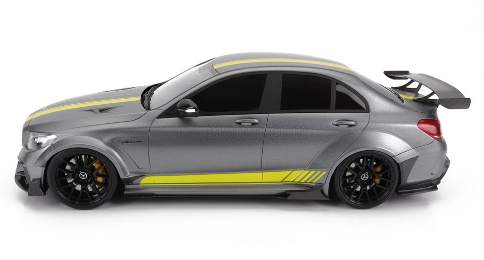 MODELLINO AUTO STATICO GLM MERCEDES BENZ C-CLASS C63S AMG DARWINPRO GRIGIO 1/18 - Immagine 3 di 4