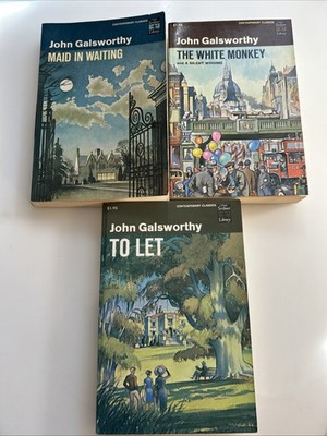 3 VTG SC   John Galsworthy MAID IN WAITING~ White Monkey ab7