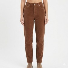 BDG Urban Outfitters Mom High Rise Corduroy Pants Brown Size 27 Tapered Retro
