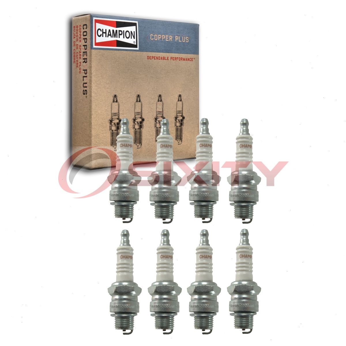 8 pc Champion Copper Plus Spark Plugs for 1963-1964 Studebaker 8E14 4.2L ql