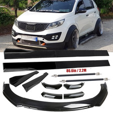 For Kia Sportage Front Bumper Lip Spoiler Splitter Body Kit Side Skirt Glossy For Kia Sportage Front Bumper Lip Spoiler Splitter Body Kit Side Skirt Glossy