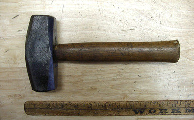 Vntg Hubbard 4lb.Sledge Hammer,5'' Head, 1-11/16'' Oct. Faces,EXCELLENT Steel!