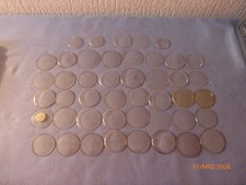 Konvolut  45  Uhrmachergläser für Taschenuhren antik  Uhrmachernachlass