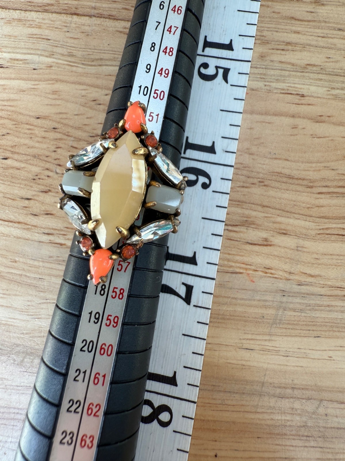 Stella & Dot Statement Ring With Yellow Marquise … - image 6