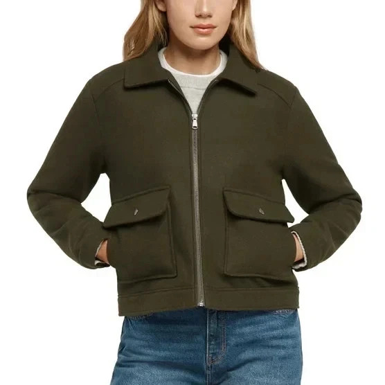 Banana Republic Women's Full zip Jacket, Green, Size: XS