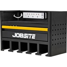 22 INCH WALL MOUNTED POWER TOOL STORAGE RACK AND CHARGING STATION