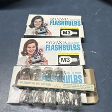 Sylvania Blue Dot Flash Bulbs flashbulbs M3B 2 full boxes of 12 plus 9. 33 total