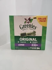36 oz. Pack (24 Treats) Greenies Original Large Natural Dental Care Dog Treats