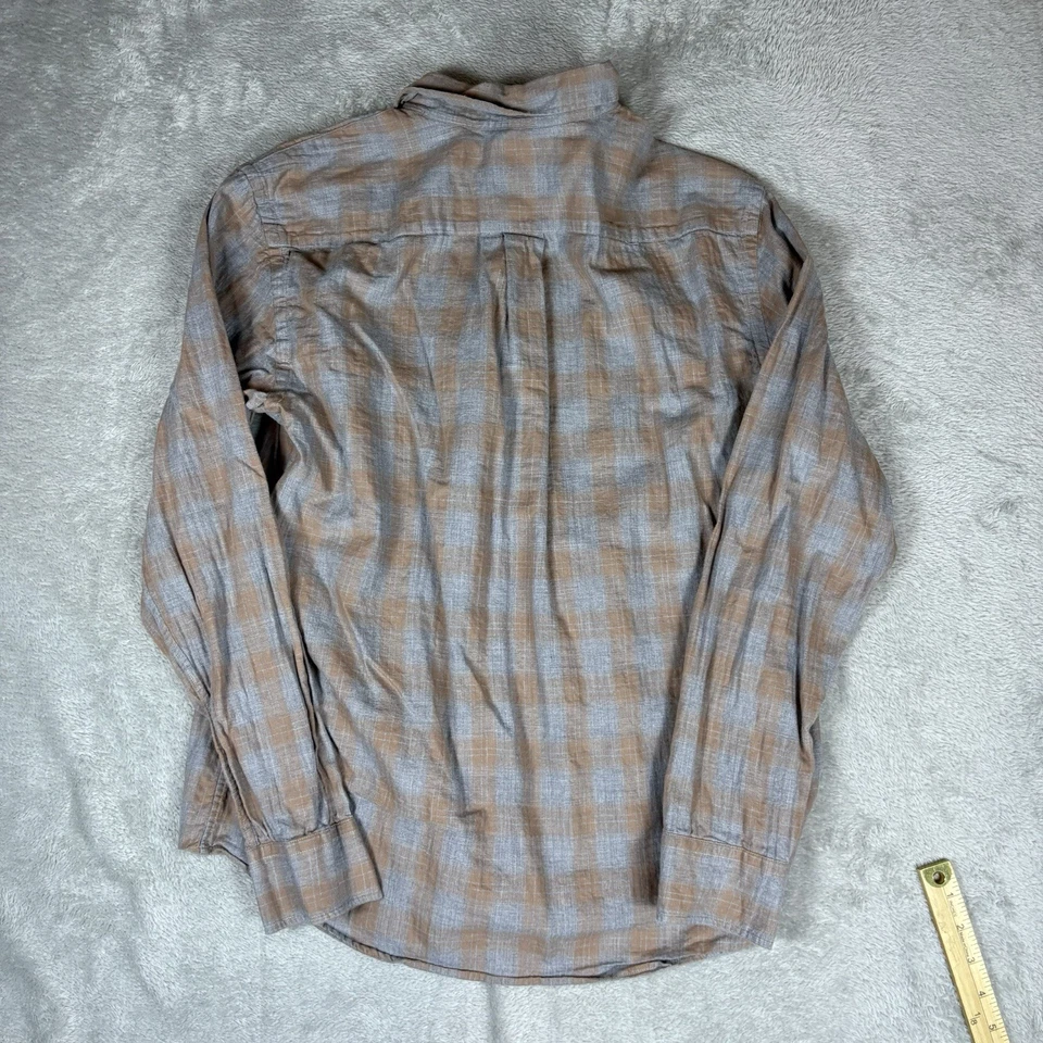 Camisa Billy Reid a Cuadros Ajuste Estándar Franela Manga Larga Abotonada Para Hombres Talla M Foto 2 de 4