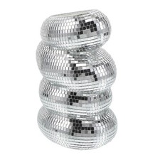  Spiral Mirror Vase Wedding Centerpiece Silver Decorative Dried Flowers