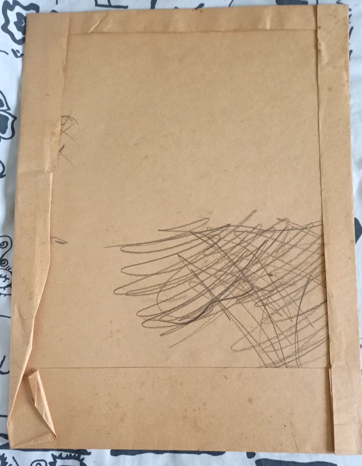 DESSIN SUR PAPIER UNE FEMME NUE AVEC UNE SIGNATURE - Photo 4/4