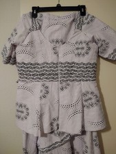 African Women Dress with Top Blouse and Long Skirt 2 Piece Set